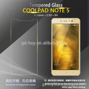 HUYSHE cell phone accessories for Coolpad Note 5 anti-broken tempered glass screen 0.3mm thickness protector